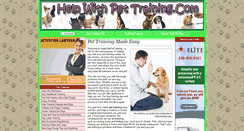 Desktop Screenshot of helpwithpettraining.com