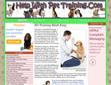 Tablet Screenshot of helpwithpettraining.com